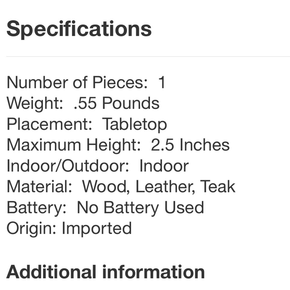 STUDIO MCGEE NEW round leather links -brown - Picture 6 of 6